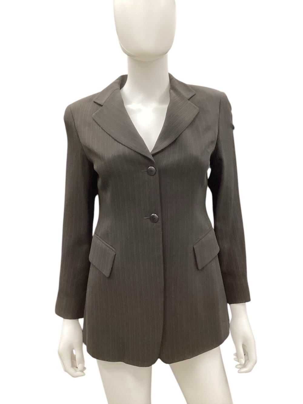 Emanuel Ungaro Petite Blazer Women’s SZ XS Made In Korea Pockets Chocolate Brown